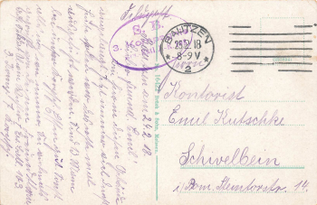 Bautzen Wendische Gasse old barracks and powder tower field post office 3rd company o 1918