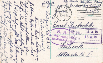 Bautzen Alte Wasserkunst Feldpost 1.WK 3. Kompagnie Ers.-Batl. J.-R. 103 o 1918