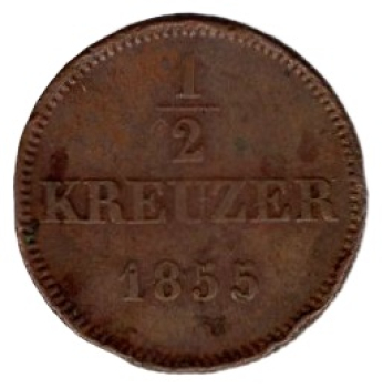 Bayern 1/2 Kreuzer 1855 Maximilian II.