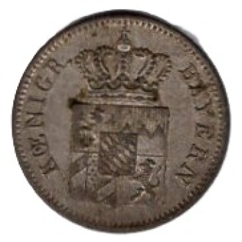 Bavaria 1 Kreuzer 1844 Ludwig I. State coin