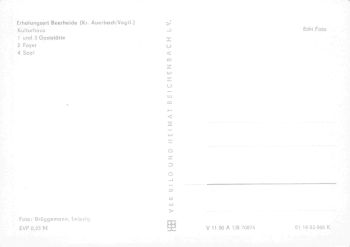 Beerheide Vogtland Kulturhaus  * 1974