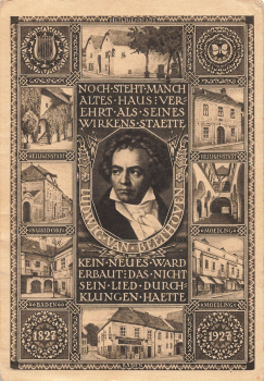 Beethoven celebration Austria, postal stationery * 1927