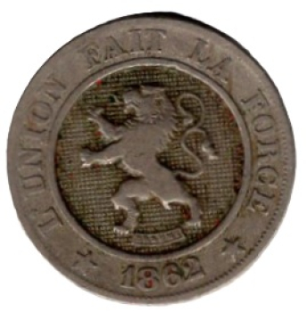 Belgien 10 Centimes 1862 Leopold I