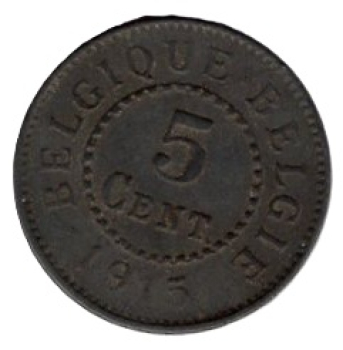 Belgien Deutsche Besetzung 1. Weltkrieg 5 Cent (5 Centimes) 1915