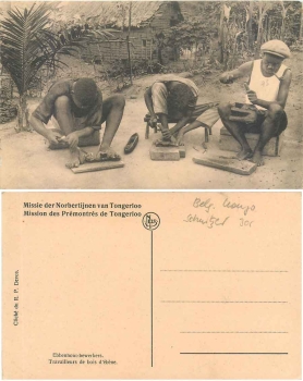 Belgisch Kongo Mission des Premontres Tongerloo Holz Schnitzer * ca. 1910