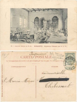 Belgisch Kongo Kisantu Nähschule Nähmaschinen o 11.07.1912