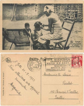 Belgisch Kongo Frisuer o 17.8.1933