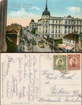 Beorgrad Novi Dvor mit Tram 28.8.1923