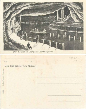 83471 Berchtesgarden salt lake in the Salzbergbau mine * approx. 1910