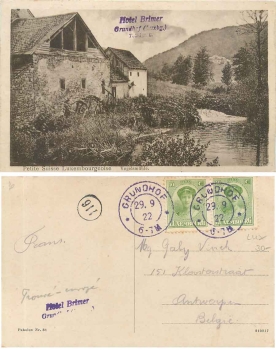 Berdorf Vogelsmühle Petite Suisse Luxembourgeoise o 29.9.1922