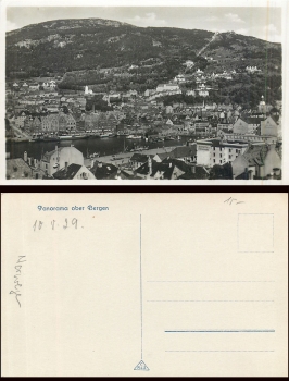Bergen Hafen Norwegen * 1929