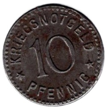 Berleburg town emergency war money 10 pfennigs 1917 emergency coin