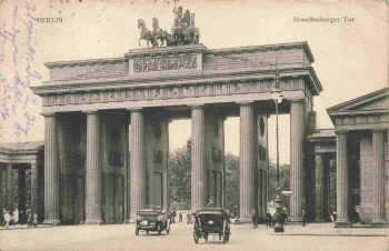 Berlin Brandenburg Gate vintage postcard