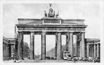 Berlin Brandenburg Gate vintage postcard