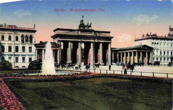 Berlin Brandenburg Gate vintage postcard