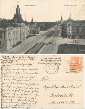 Charlottenburg Berlin Hardenberg-Strasse o 17.8.1916