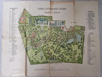 Dahlem Berlin Konigl. Botanical Garden map 37 x 47 cm