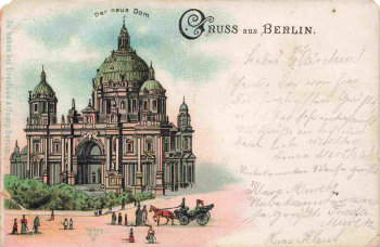Berlin Der neue Dom Litho alte Ansichtskarte o 1903