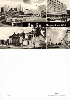 Berlin capital of the GDR large format map A5 *1969