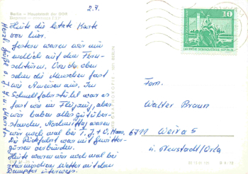 Berlin Hauptstadt der DDR Mehrbildkarte o 1972