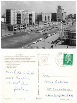 Berlin Karl-Marx-Allee Restaurant Mockba o 20.3.1965 ​​​​​​​Verlag Dick