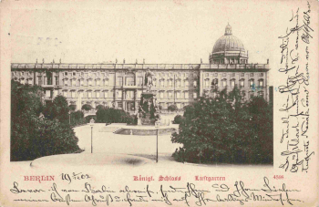 Berlin Schloss und Lustgarten alte Ansichtskarte o 1902