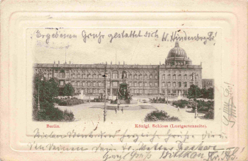 Berlin Schloss und Lustgarden alte Ansichtskarte o 1900