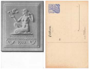 Berlin postage stamp exhibition 1922 private postal stationery PP54C1 *