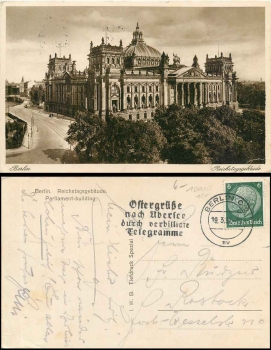 Berlin Reichstag building o March 19, 1937