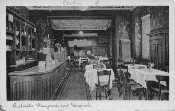 Berlin Schiffbauerdamm 5 Gaststätte Ganymed Innenansicht alte Ansichtskarte o 1951