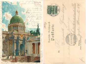 Berlin Palace artist card Heinrich Kley o 24.10.1898