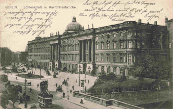 Berlin Schloss mit Kurfürstenbrücke alte Ansichtskarte o 1913