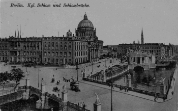 Berlin Schloss und Schlossbrücke alte Ansichtskarte o 1915