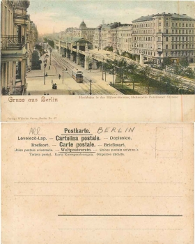 Schöneberg Berlin Hochbahn in der Bülow-Strasse Haltestelle Potsdamer Strasse *ca. 1900