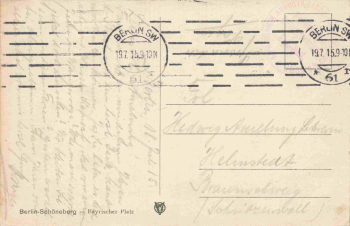 Schöneberg Berlin Bayerischer Platz original alte Ansichtskarte o 1915