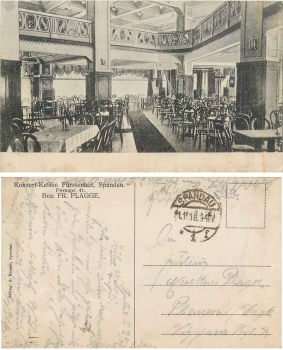 Spandau Berlin Konzert-Kaffee Fürstenhof o 21.11.1918