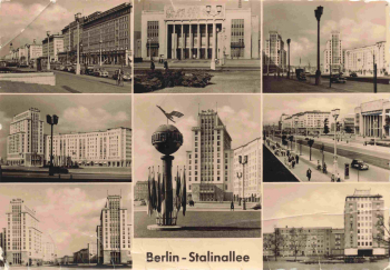 Berlin Stalinallee alte Ansichtskarte * 1958
