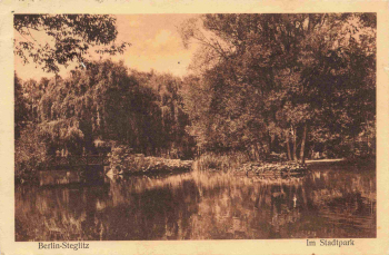 Steglitz, Berlin – Stadtpark, vintage postcard, circa 1920