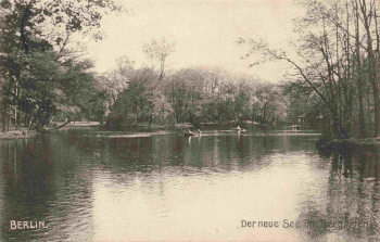 Tiergarten Berlin neuer See original alte Ansichtskarte o 1911