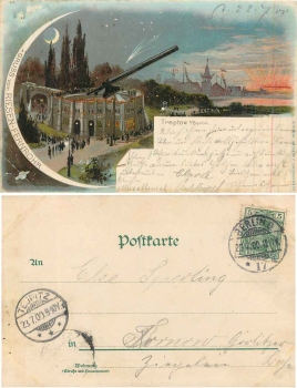 Treptow Berlin Riesen-Fernrohr Litho o 23.7.1900