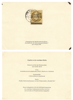 Berlin West Michel 155 FDC o Berlin Charlottenburg 9.8.1956