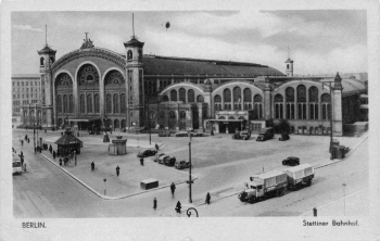 Berlin Stettiner Bahnhof original alte Ansichtskarte o 1942