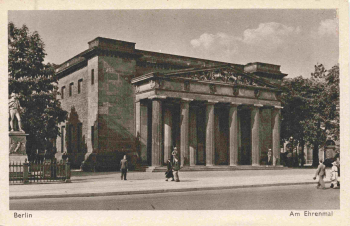Berlin memorial, original vintage postcard, circa 1930
