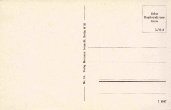 Berlin memorial, original vintage postcard, circa 1930