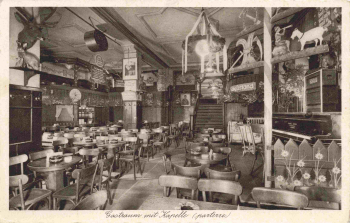 Berlin, Friedrichstraße/Jägerstraße, "Bayrischzell" restaurant, interior view, c. 1942