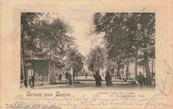 Berlin, Unter den Linden – vintage postcard, c. 1901
