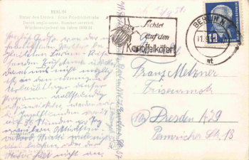 Berliner Unter den linden Ecke Friedrichstrasse alte Ansichtskarte o 1957