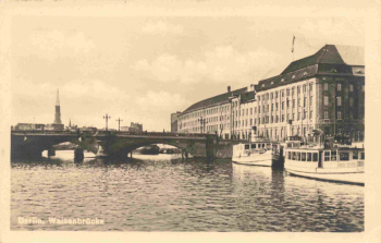 Berliner Waisenbrücke alte Ansichtskarte o 1951