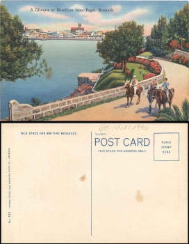 Glimpse of Hamilton from Pager Bermuda *ca. 1940from Paget *ca. 1940