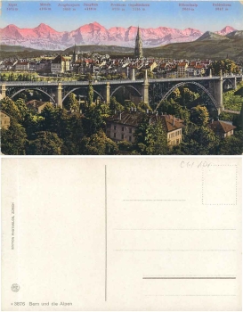 Bern, Totalansicht mit Alpen,   ca. 1910